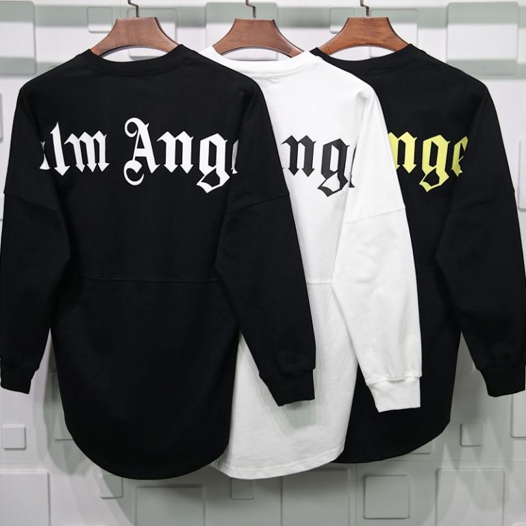 PALM ANGELS LONG SLEEVE MOCK NECK TEE