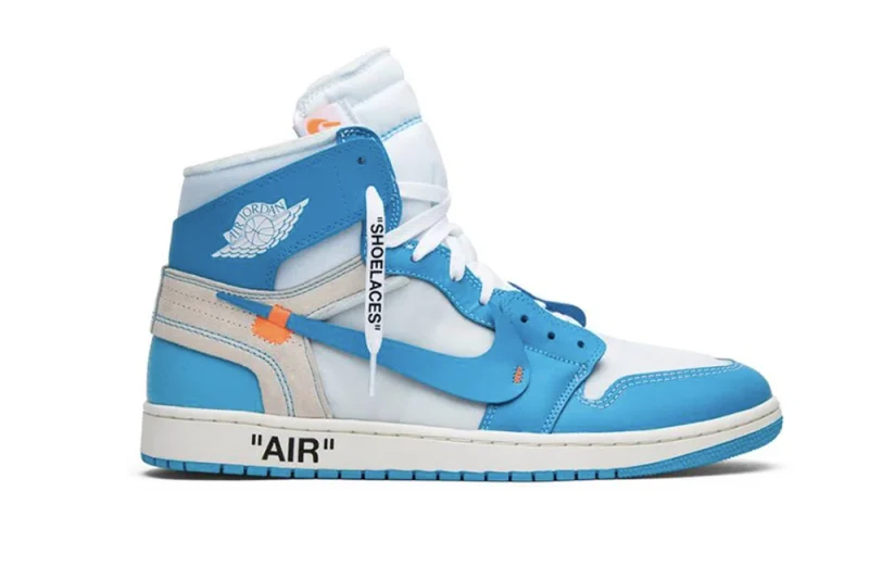 Jordan 1 Off-White Blue “UNC” University Blue Reps