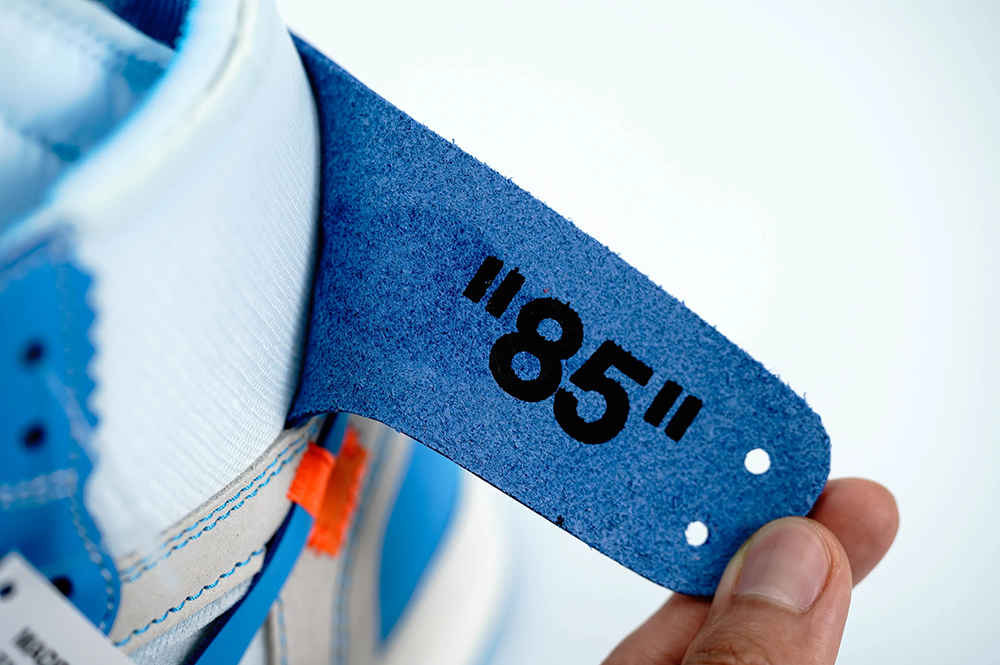 Jordan 1 Off-White Blue “UNC” University Blue Reps - Image 4