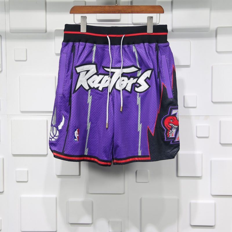 TORONTO RAPTORS PURPLE BASKETBALL JUST DON SHORTS  REPLICA