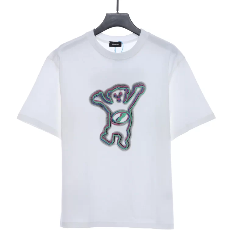 Rainbow Phantom Bear Print T-Shirt