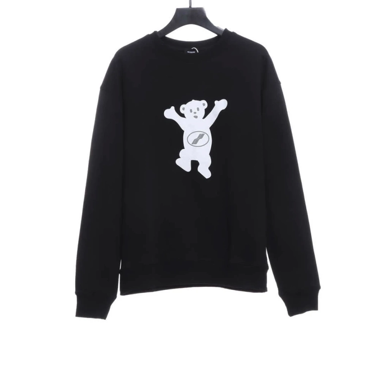 Bear print sweatshirt(Black / Brown)