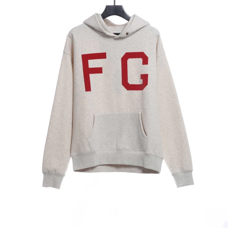 Big LOGO Red Flocked Hoodie