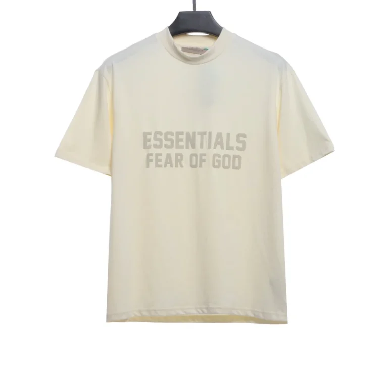 Big Letter Flocking Short Sleeve Coffee Color