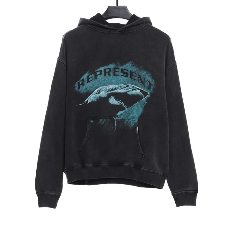 Represent Blue Shark Hoodie