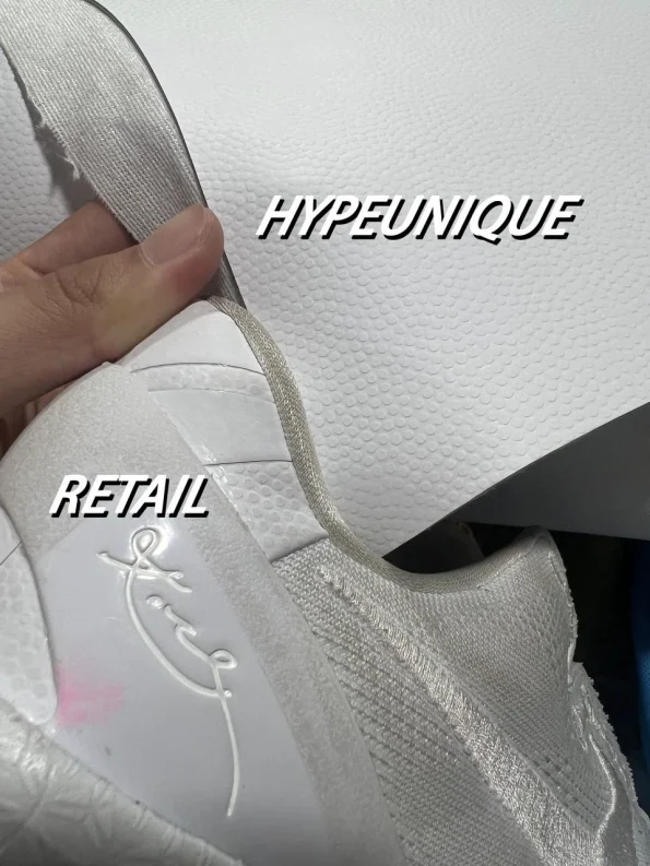 White leather heel
