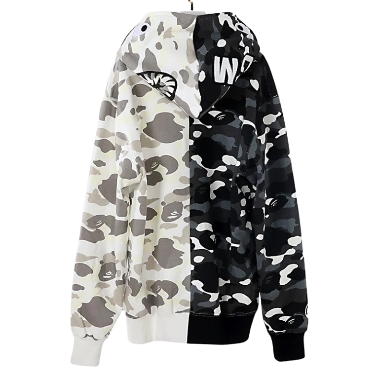 BAPE City Camo Half Shark Full Zip Hoodie
