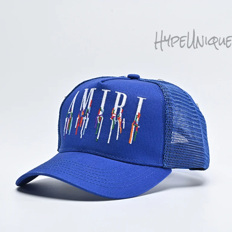 AMIRI Embroidered Paint Drip Core Logo Cap Blue