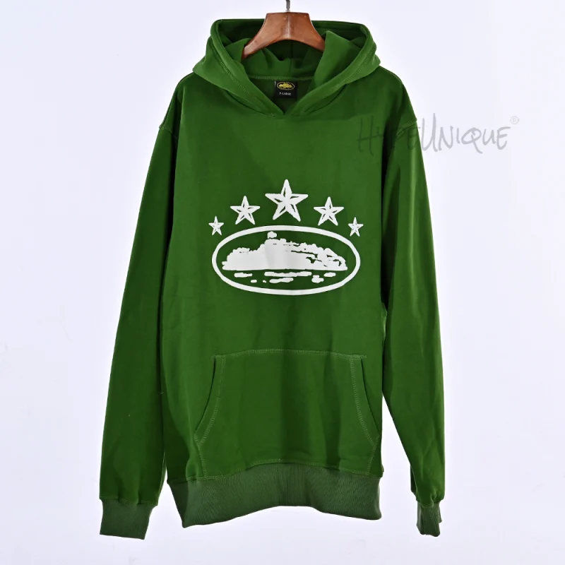 Corteiz 5 Starz Alcatraz Hoodie Green