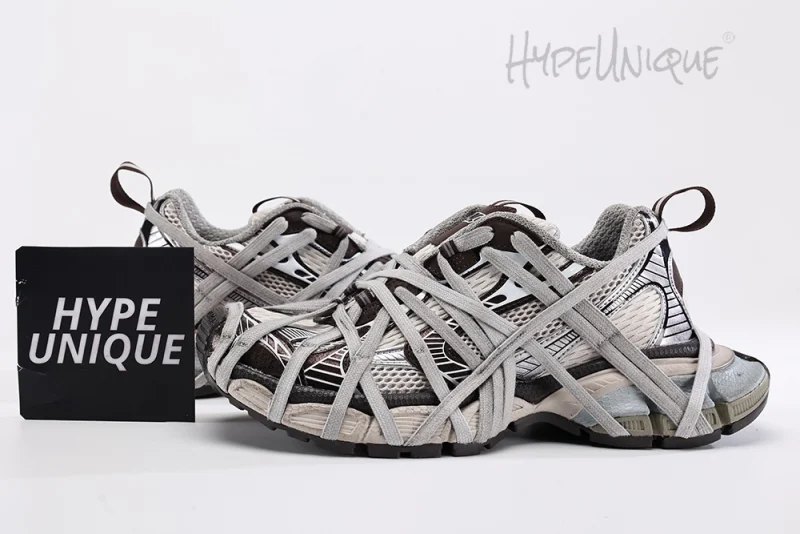 Chunky Mesh Sneakers Brown/Grey/Beige