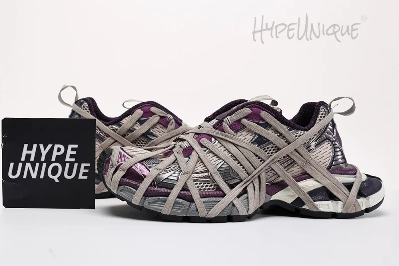 3XL chunky mesh sneakers Purple/Gray
