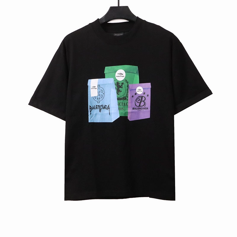 Balenciaga Colorful Bag Logo Print T-Shirt
