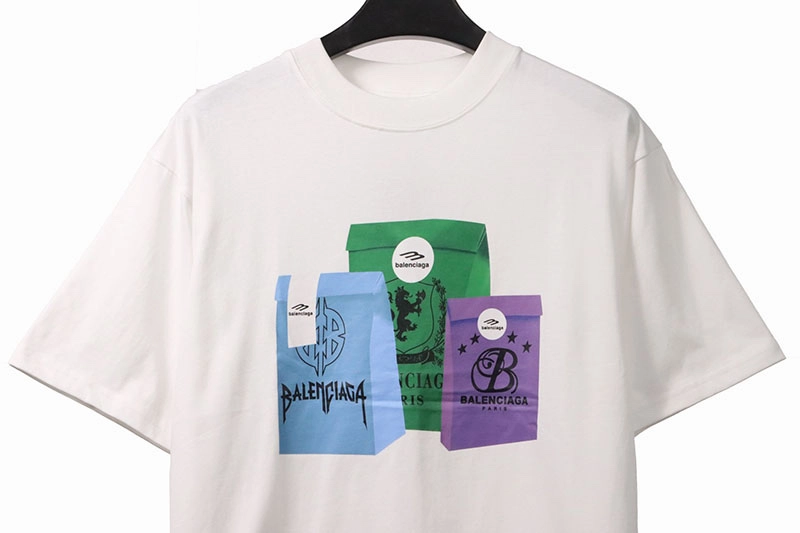 Balenciaga Colorful Bag Logo Print T-Shirt
