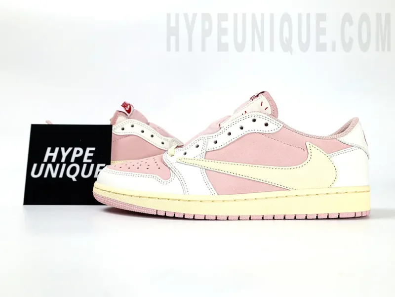 Travis Scott Air Jordan 1 Low OG White Pink "Shy Pink"