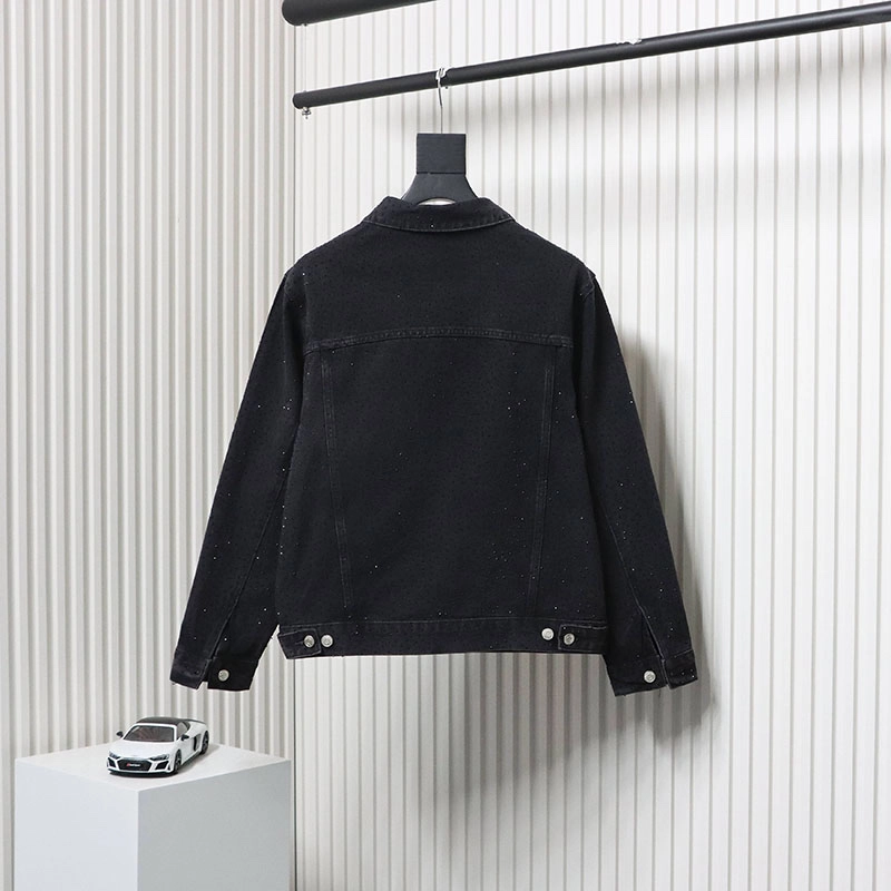 Diamond-Covered Denim Jacket - Image 11