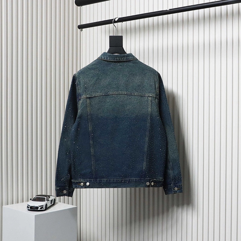 Diamond-Covered Denim Jacket - Image 2