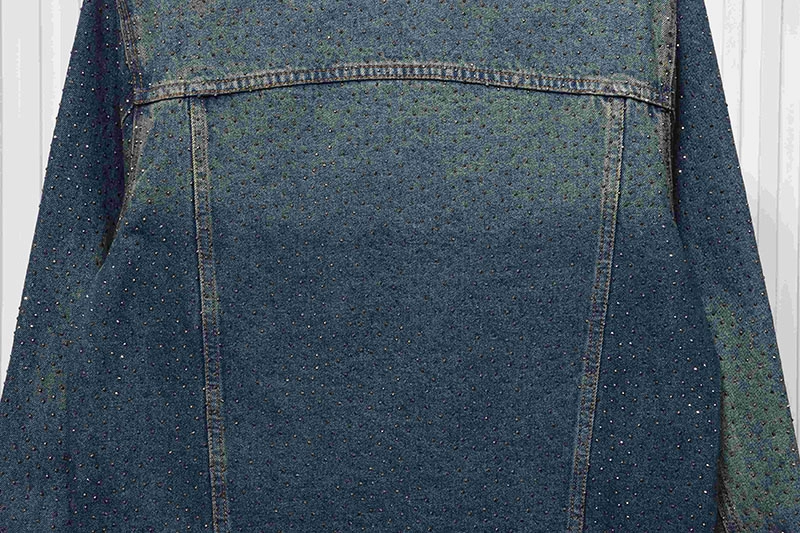 Diamond-Covered Denim Jacket - Image 8