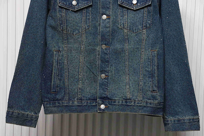 Diamond-Covered Denim Jacket - Image 7