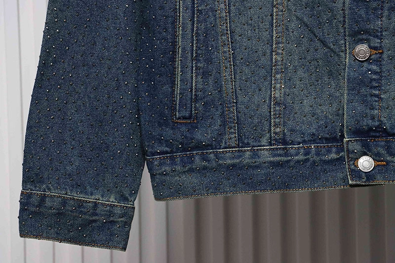 Diamond-Covered Denim Jacket - Image 6