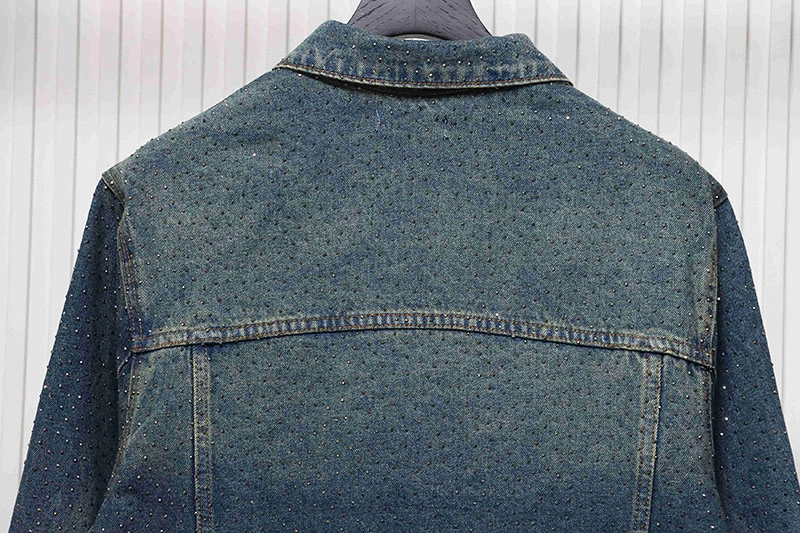 Diamond-Covered Denim Jacket - Image 4