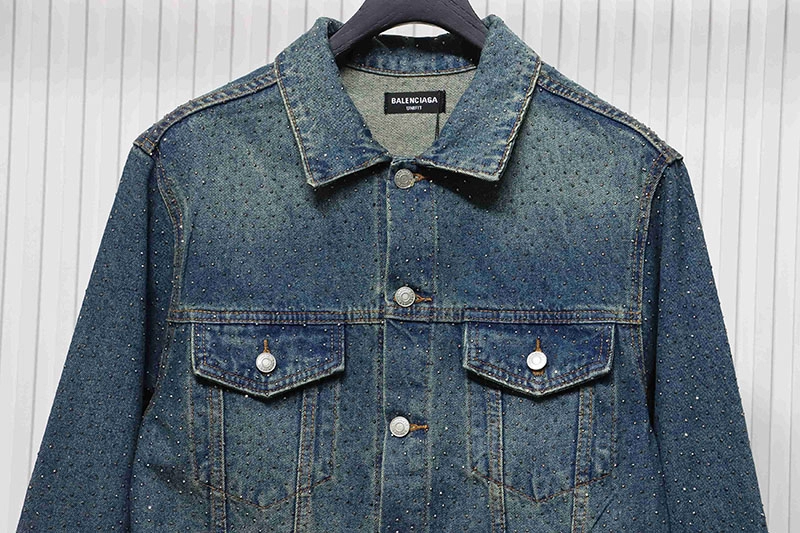 Diamond-Covered Denim Jacket - Image 3