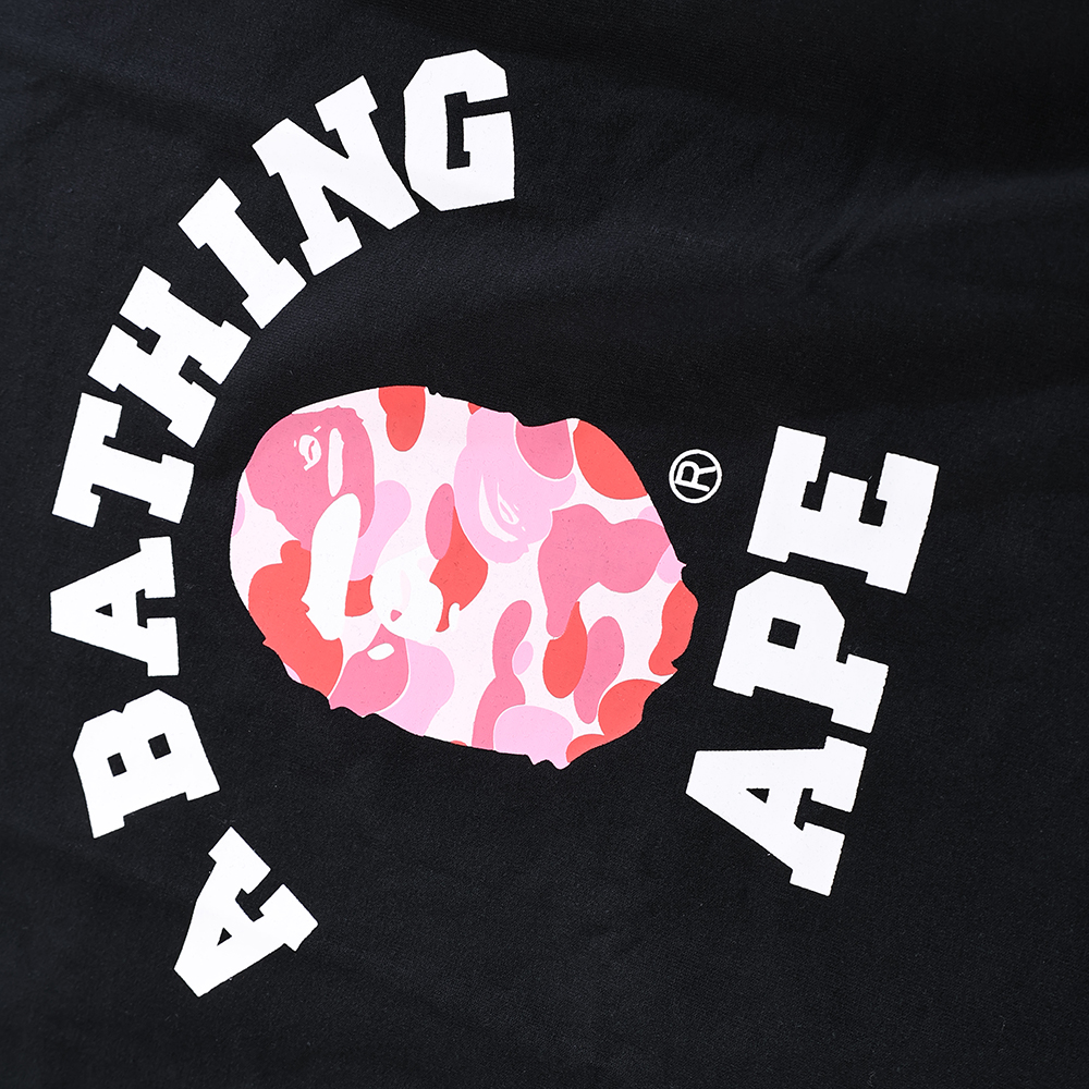 BAPE ABC CAMO COLLEGE TEE MENS - Pink Logo - Image 6