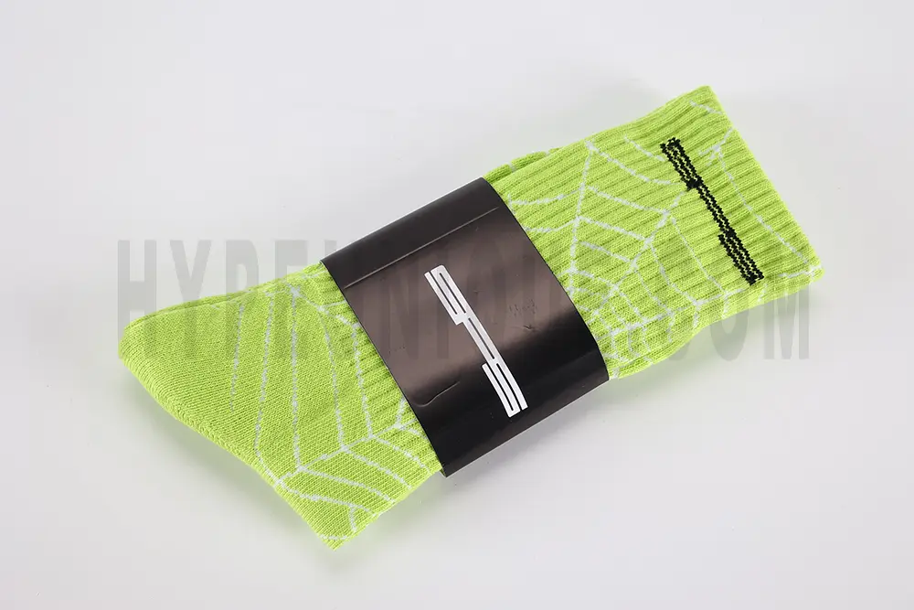 Sp5der All Over Print Socks 'Green' Replica - Image 3