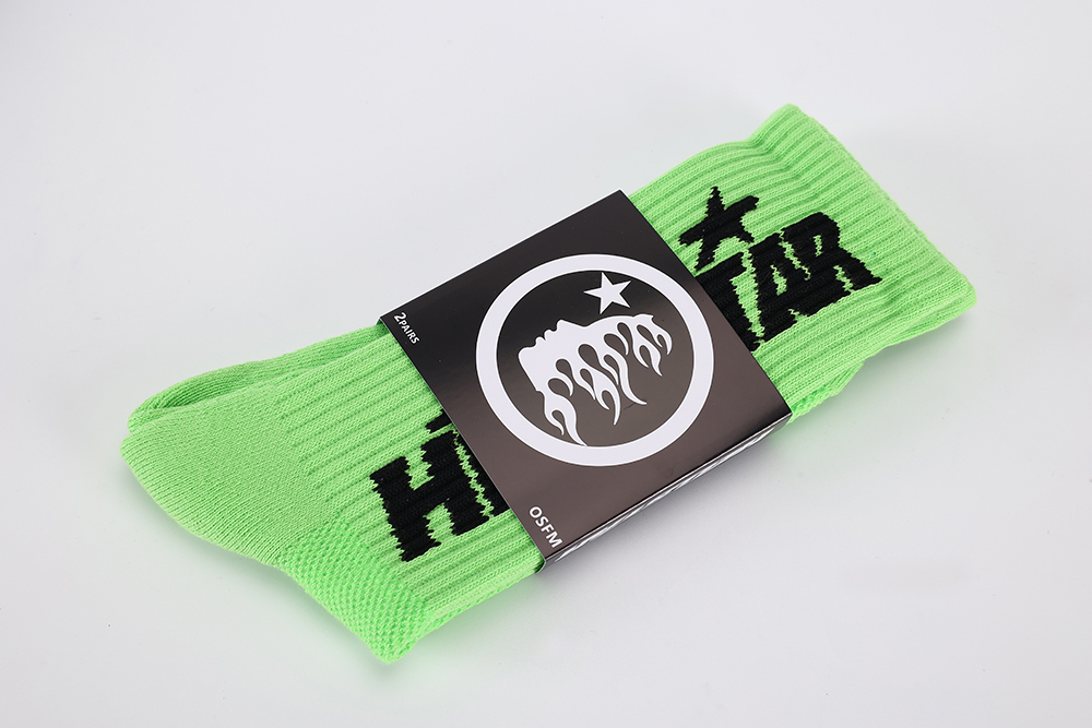 Hellstar Logo Socks Green - Image 5