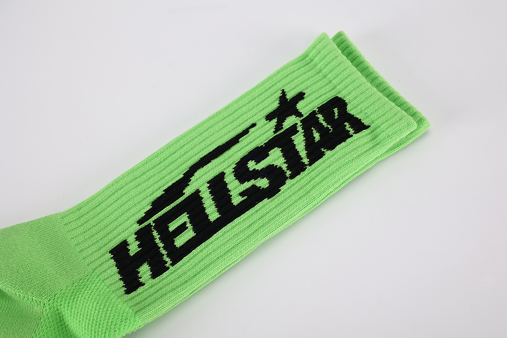Hellstar Logo Socks Green - Image 6