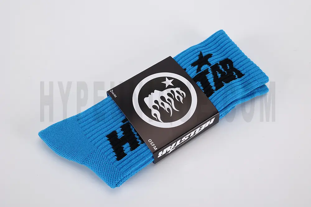Hellstar Logo Socks Blue - Image 7