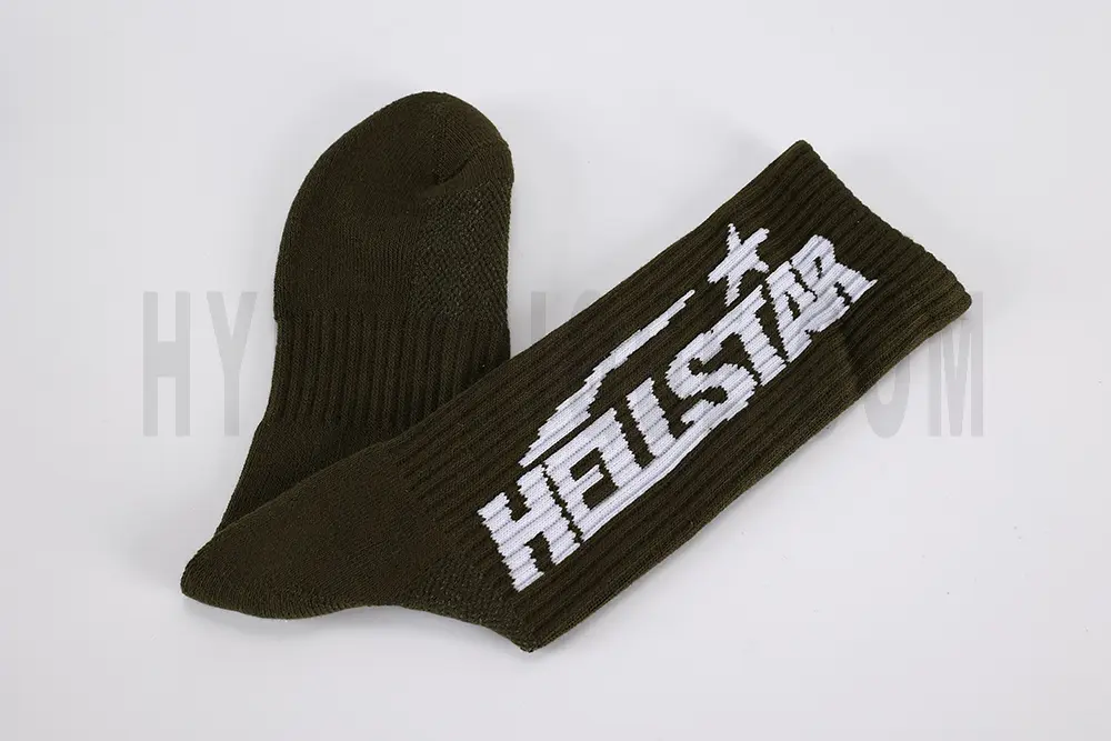 Hellstar Logo Socks Brown