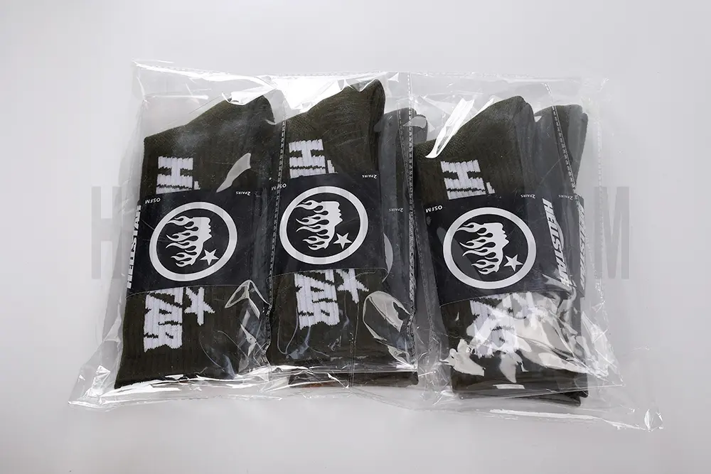 Hellstar Logo Socks Brown
