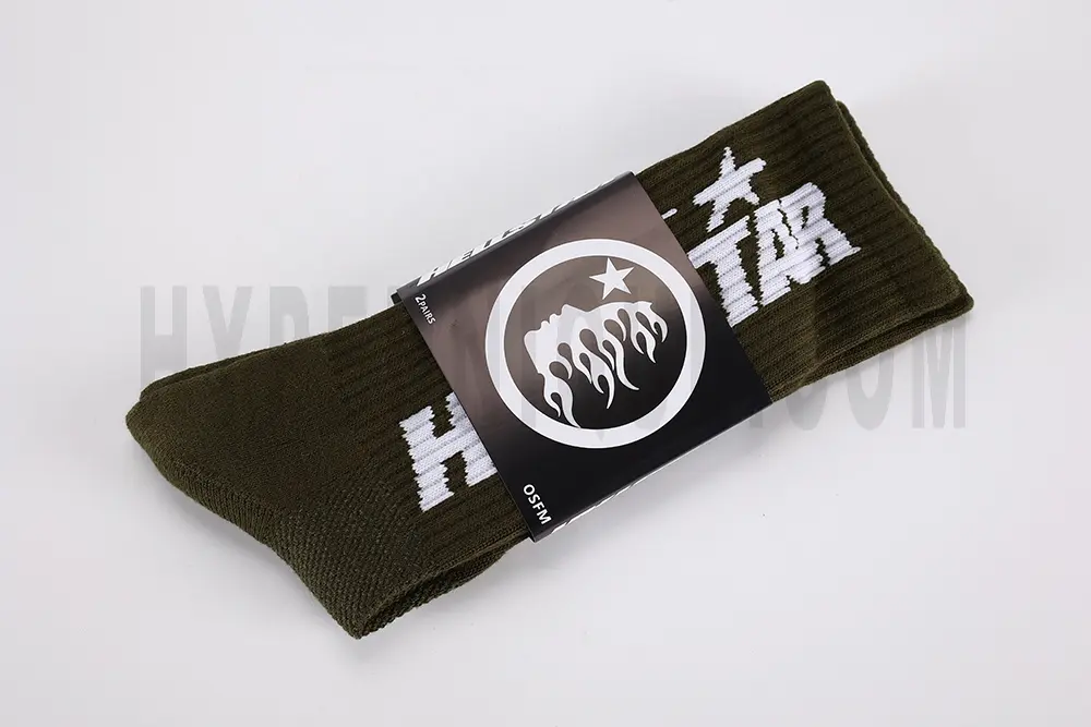 Hellstar Logo Socks Brown