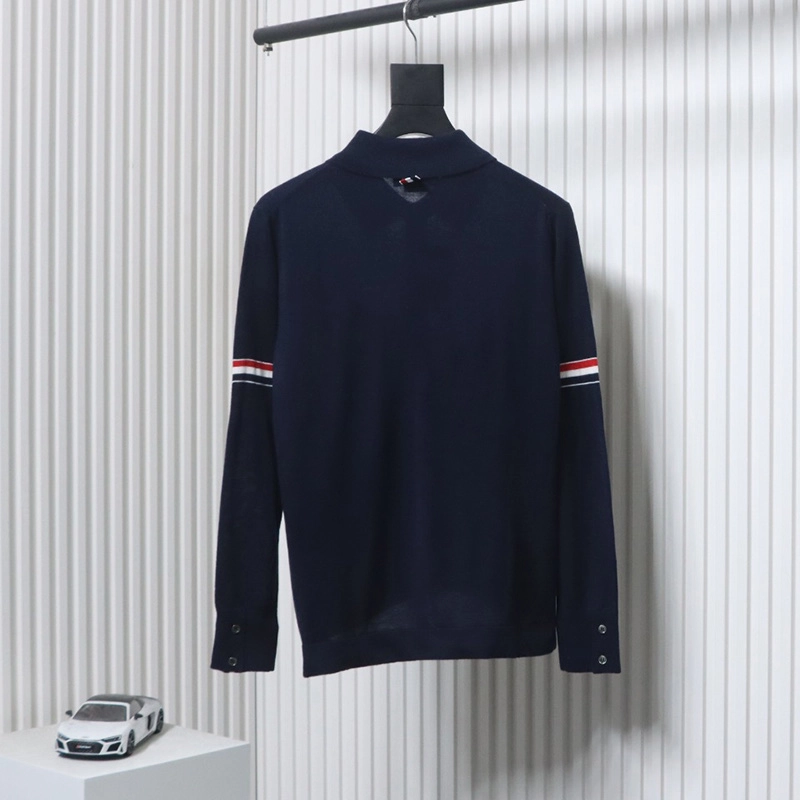 TB 4-Bar Wool Lapel Sweater Cardigan