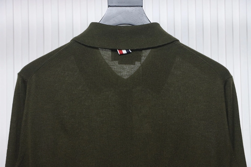 TB 4-Bar Wool Lapel Sweater Cardigan