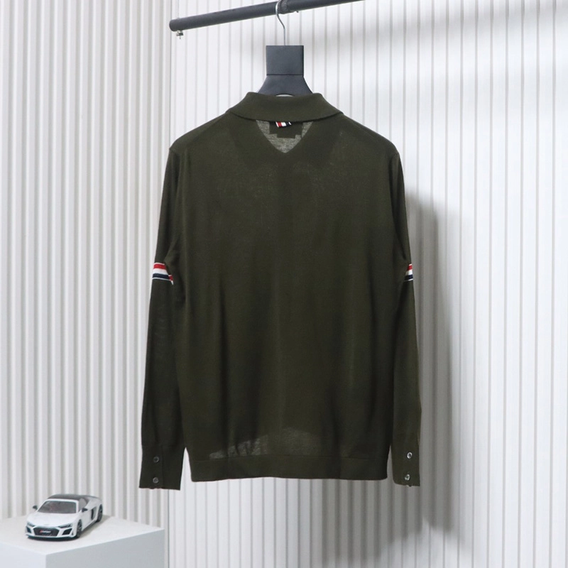 TB 4-Bar Wool Lapel Sweater Cardigan