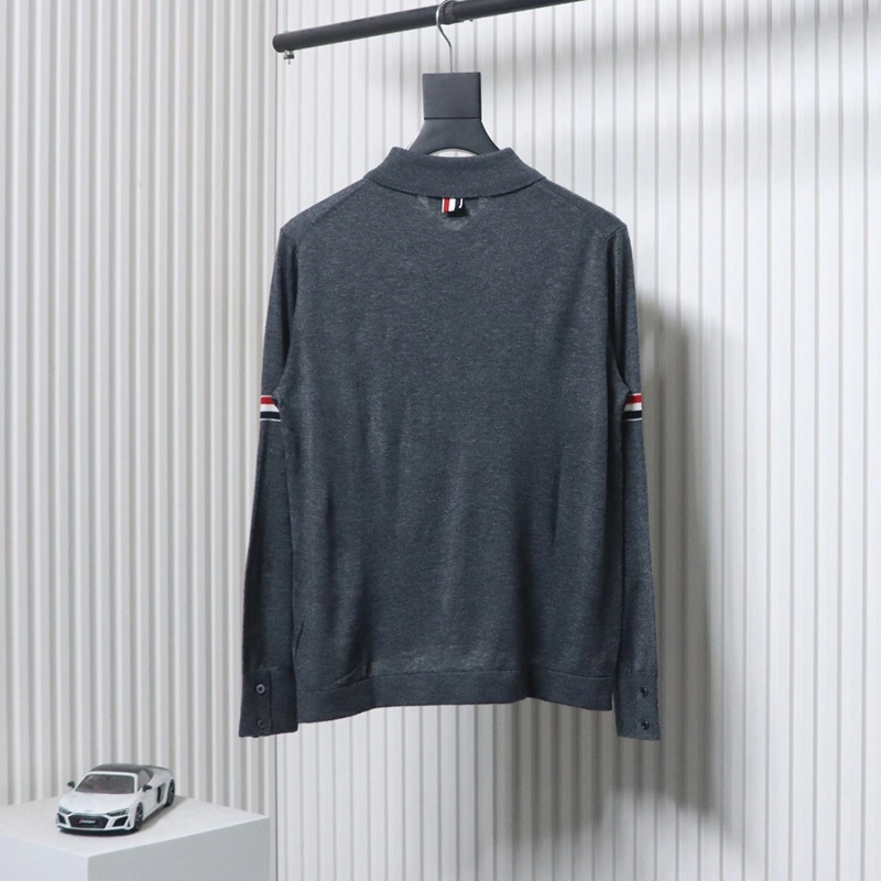 TB 4-Bar Wool Lapel Sweater Cardigan