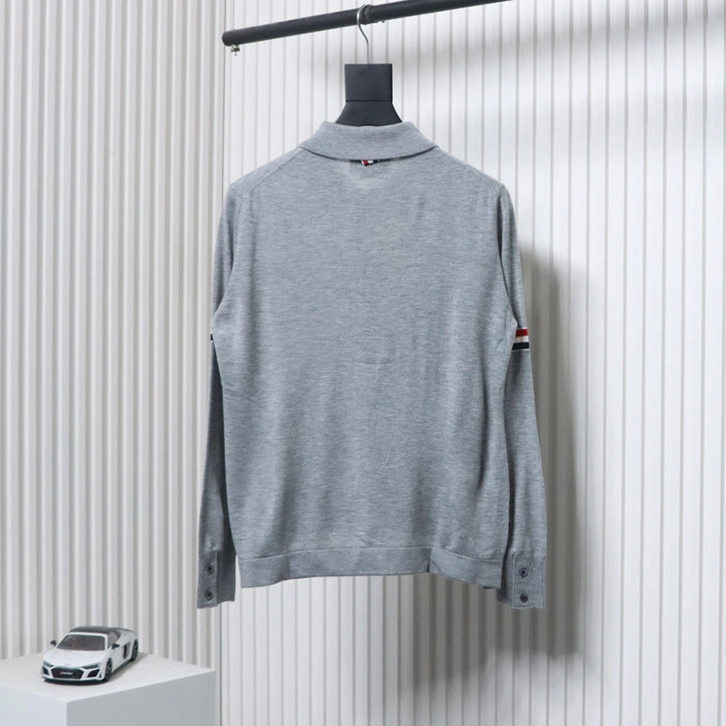 TB 4-Bar Wool Lapel Sweater Cardigan