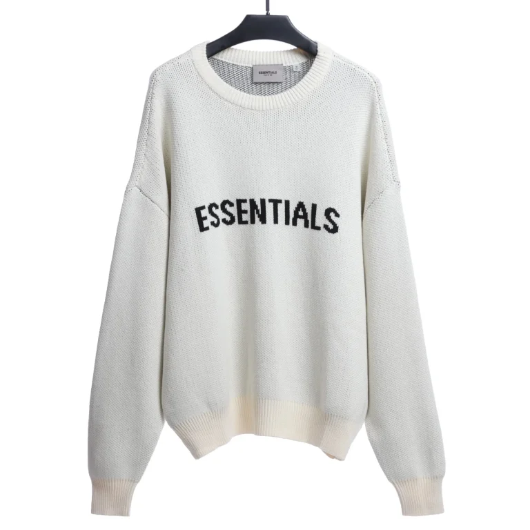 Letter jacquard crew neck sweater