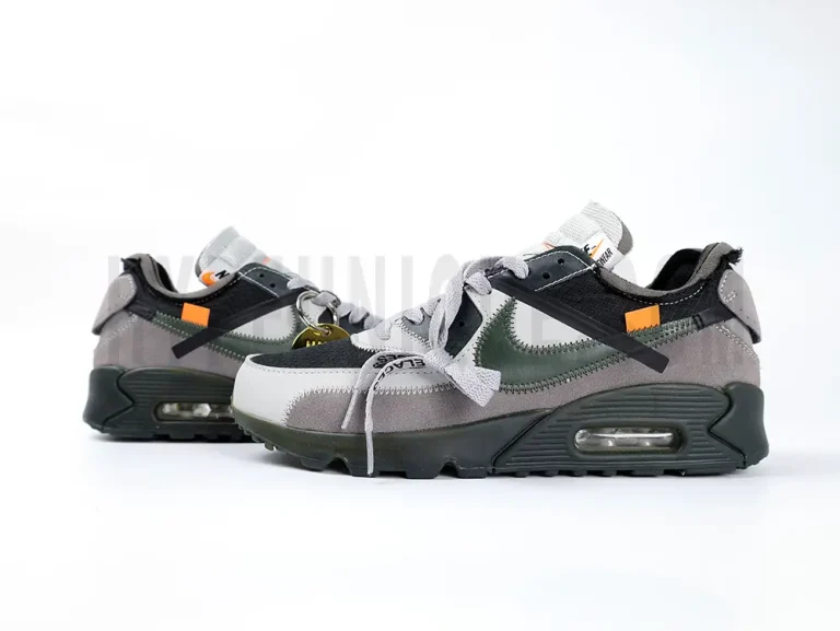 Off-White x Air Max 90 'Black' Black & Gray Customized Version