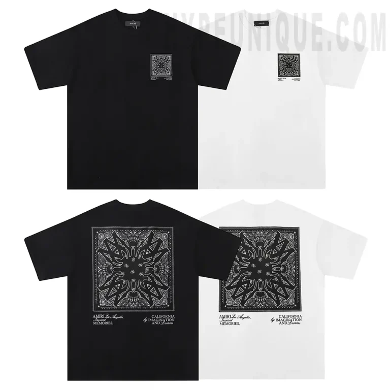 AMIRI bandana-appliqué cotton t-shirt