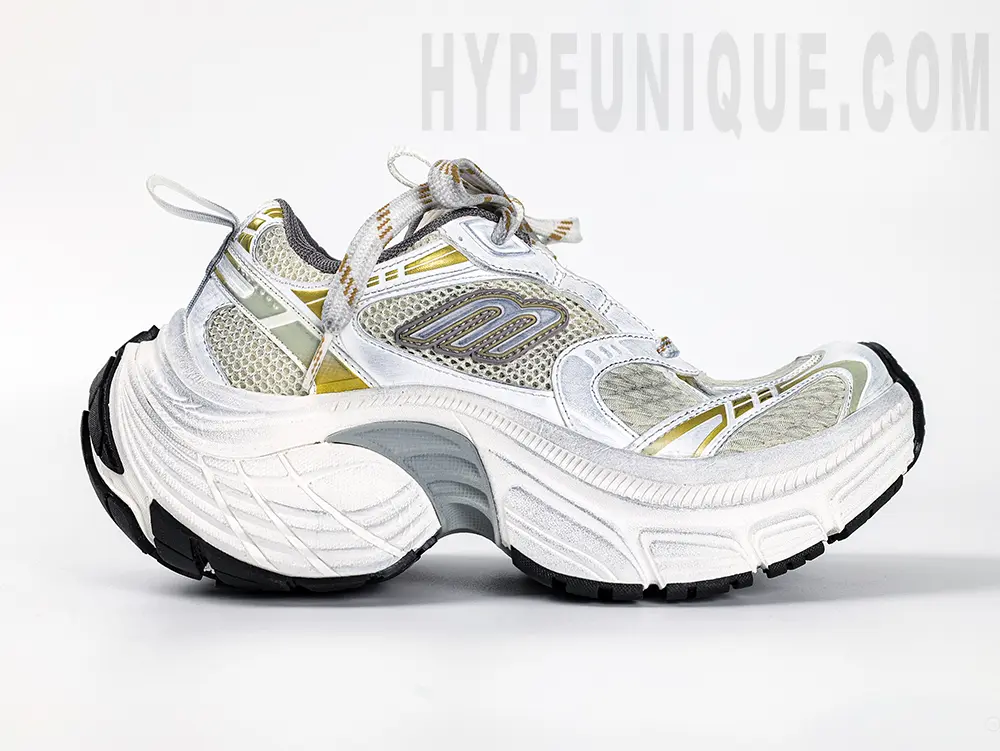 B@lenci@ga 6XL Sneakers White/Yellow - Image 2