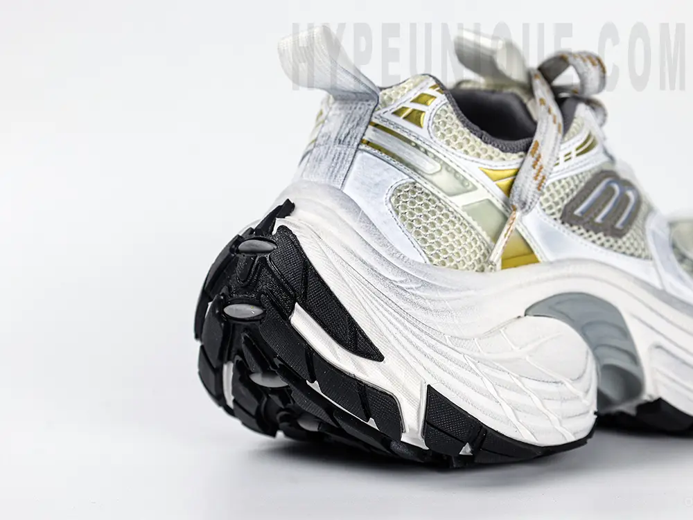 B@lenci@ga 6XL Sneakers White/Yellow - Image 4
