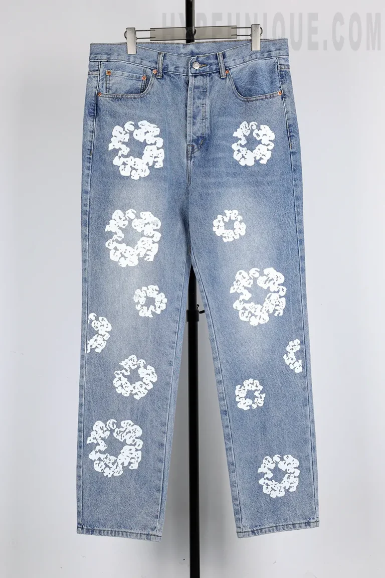 Denim Tears Kapok Print High Quality Jeans ‘Denim Blue'