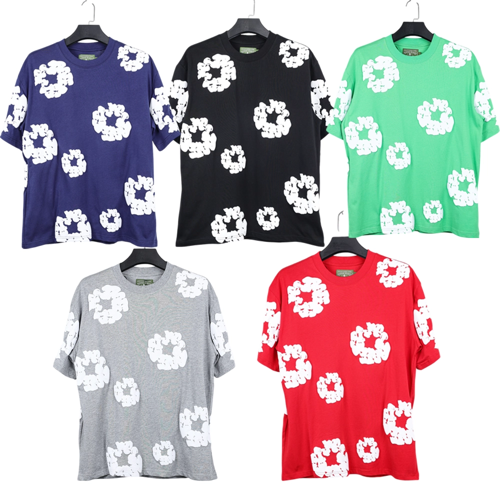 Denim Tears Cotton Wreath-Print T-Shirts