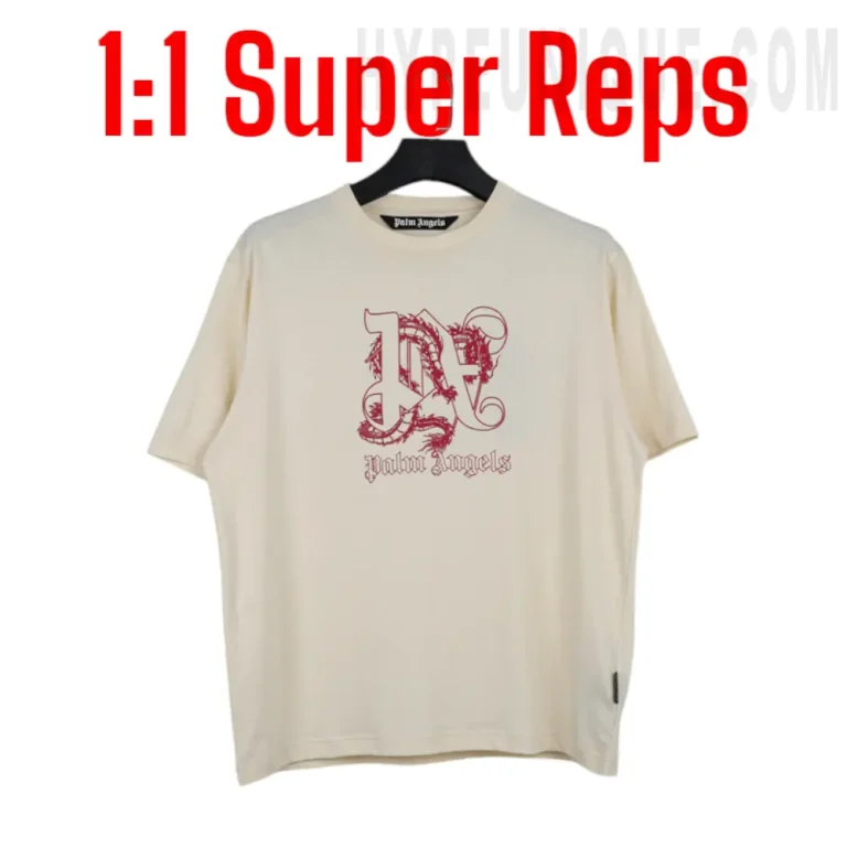 Palm Angels T-Shirt Slim With Dragon - Lunar New Year