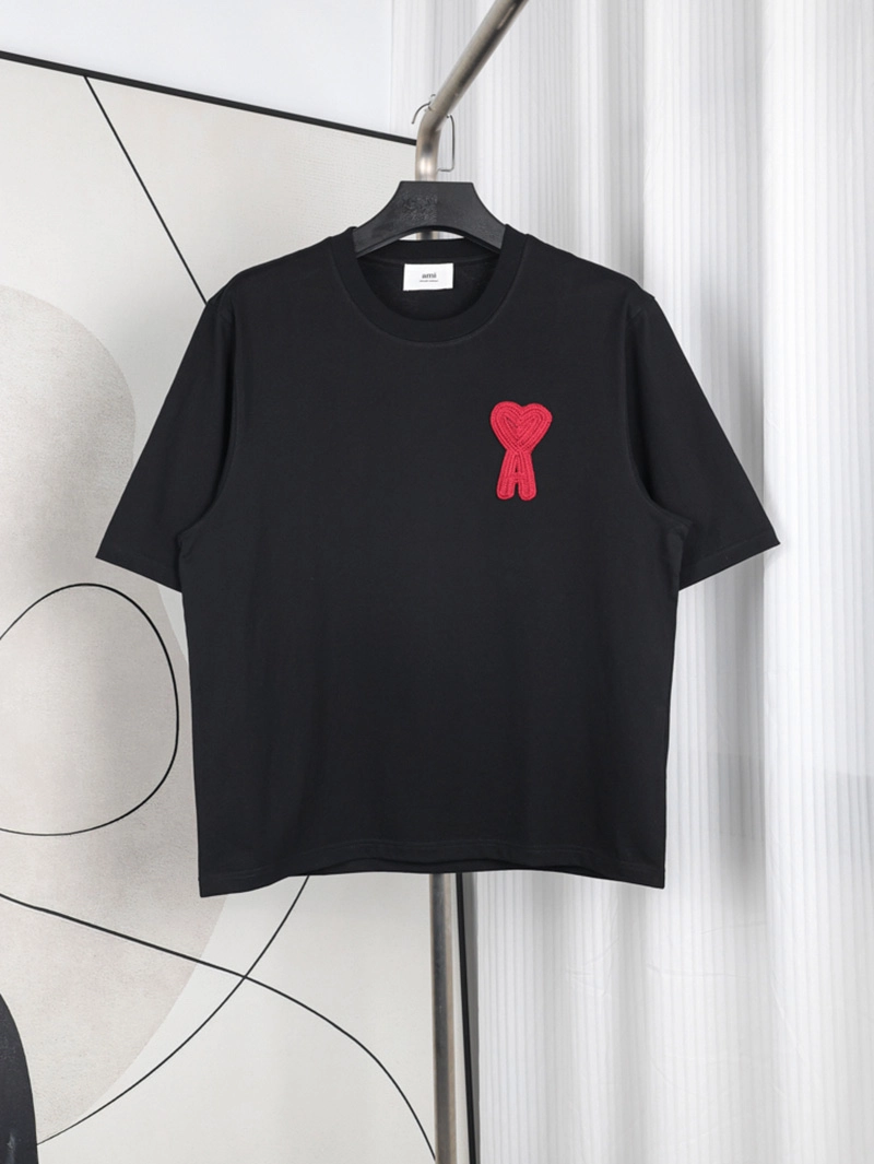 AMI Embroidered Heart T-Shirt