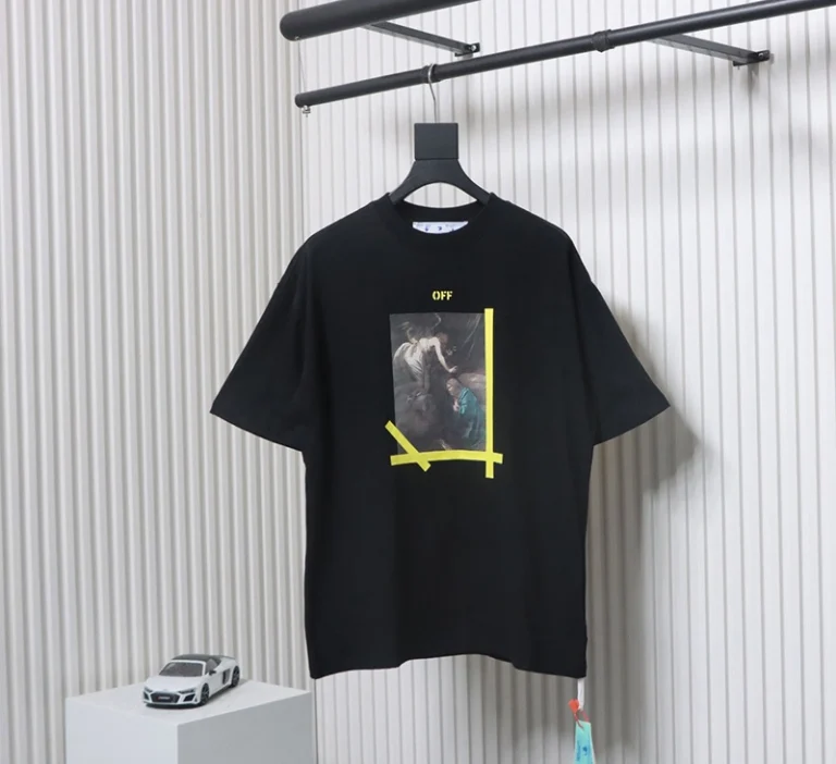 Off-White Angel Carava Oil Printed T-Shirt