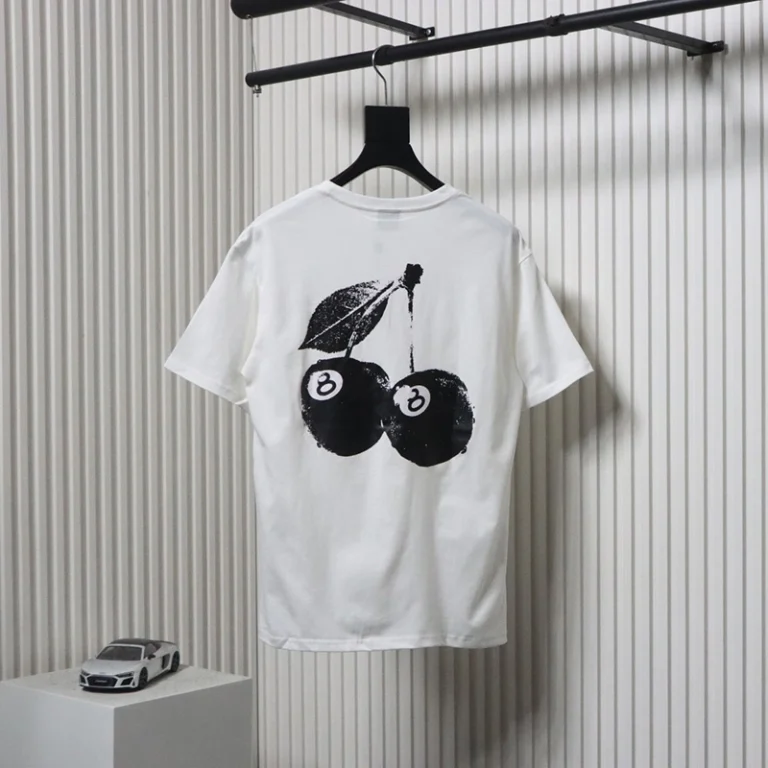 Cherry Black Eight Printed Logo T-Shirt