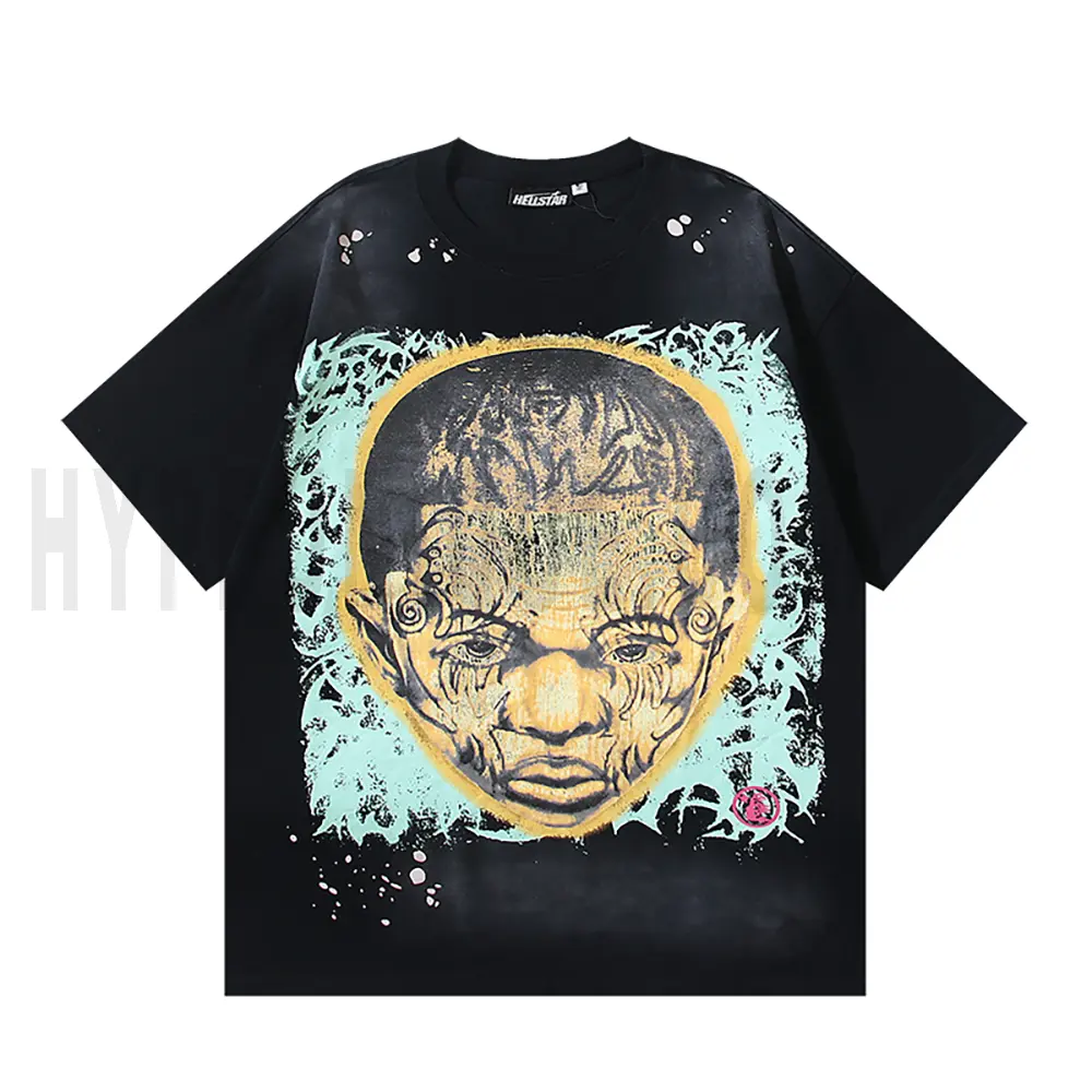 The front of the black clothes